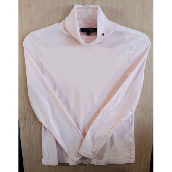 Tommy Hilfiger (L) Pink Womens Turtleneck Long Sleeve - Picture 4 of 6